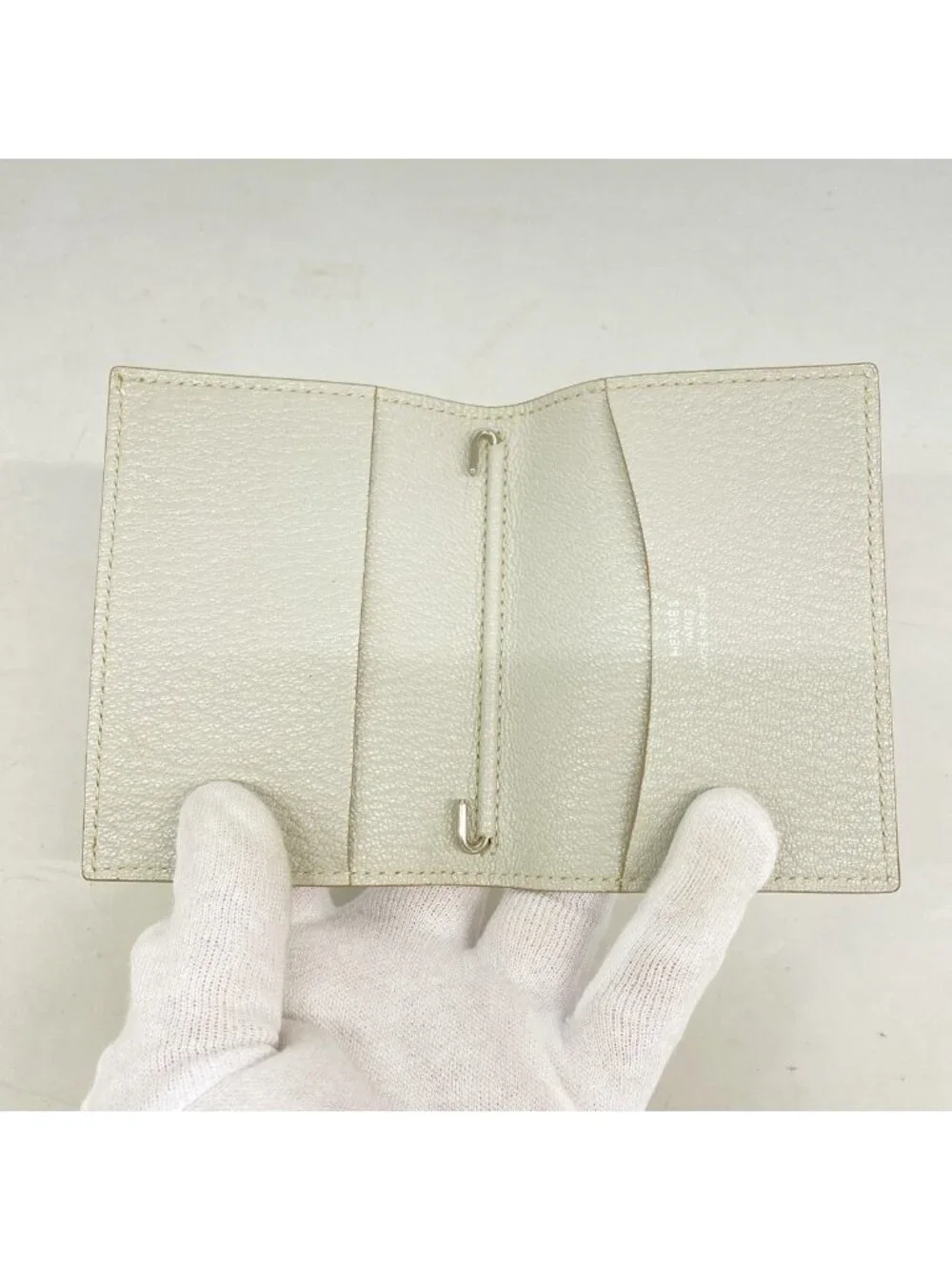 Hermes Notebook Cover Agenda Mini Chevre Mysore Beton Silver